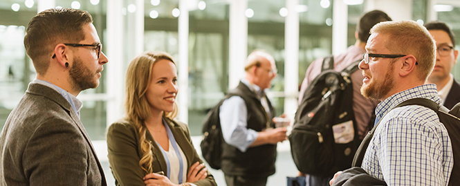 Registration line at the IBR annual meeting